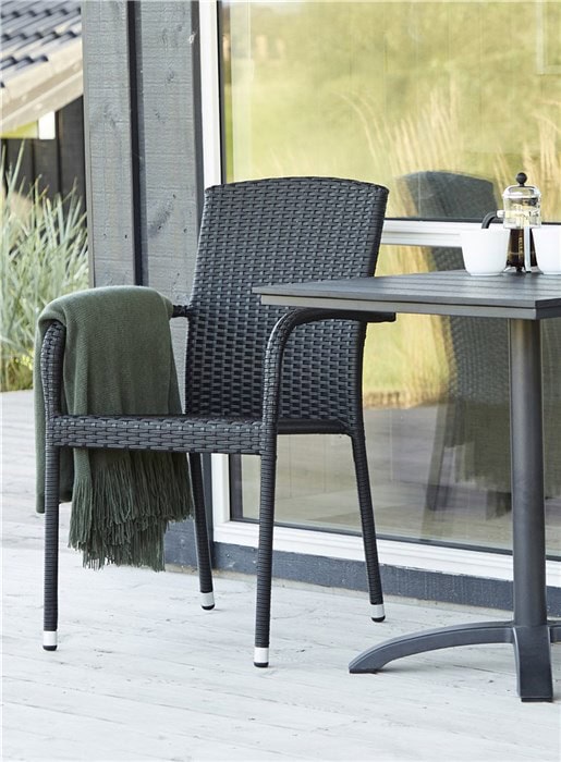 Juoda pinta lauko kėdė 3