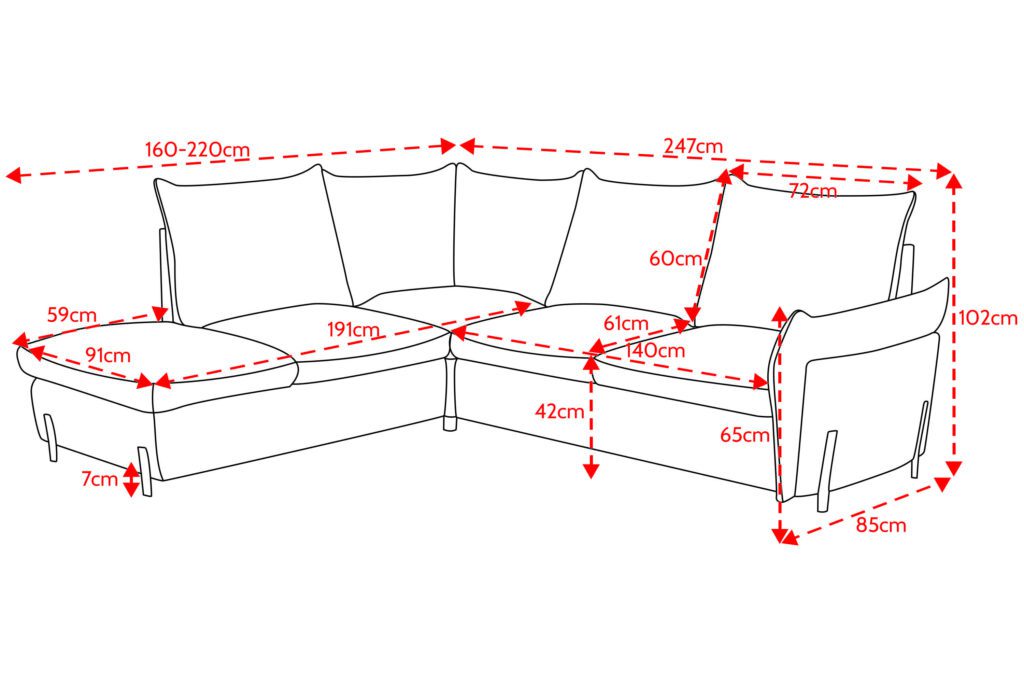ALMERIA (II gr.) minkštas kampas (Sereno-694) K #6