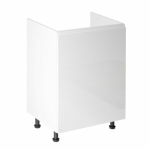 ASPEN D60Z virtuvės spintelė plautuvei (Blizgus baltas/Baltas) #1