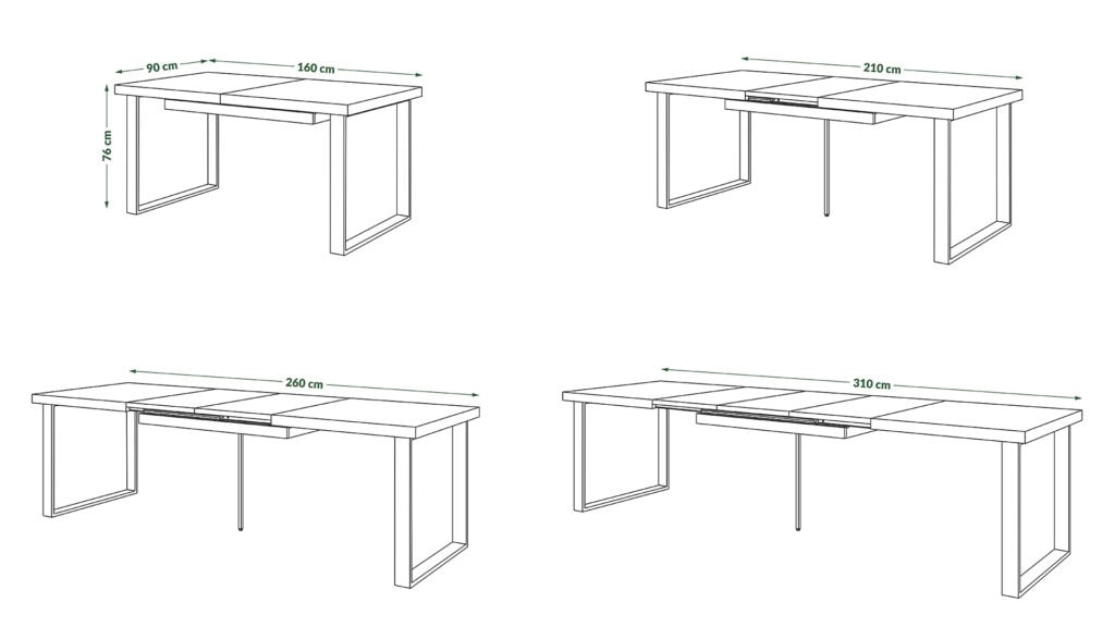 AVELLA išskleidžiamas stalas (Dab Brazowy) #9
