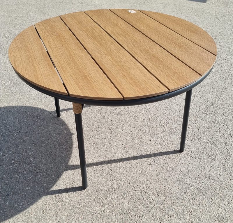 Apvalus šviesus lauko stalas ∅110 cm „Romeo”