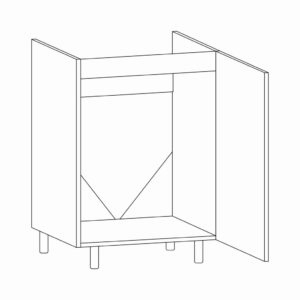 LANGEN BEIGE D60Z-P/L virtuvės spintelė plautuvei (Beige/Dab Artisan) #4