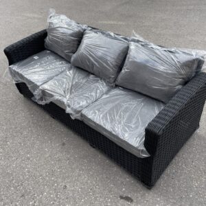 Pinta juoda trivietė lauko sofa “Vila Tjorn” (100177) #2