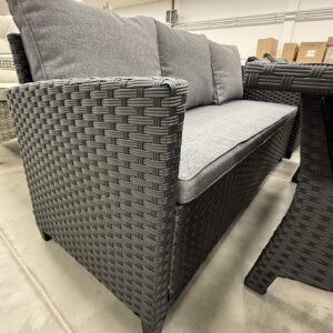 Juodas lauko baldų komplektas, 4 dalių (49203) #5
