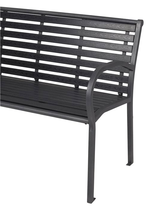 Juodas lauko suolas Karla 4