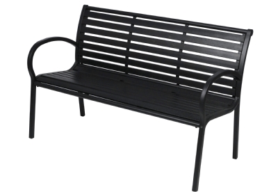 Juodas lauko suolas Karla