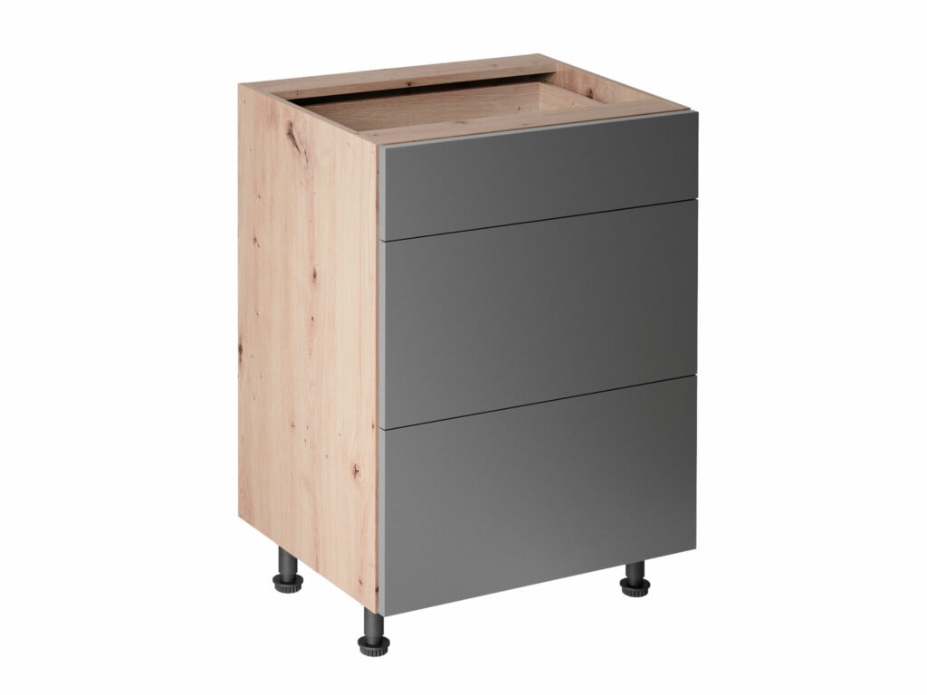 LANGEN D60S3 virtuvės spintelė (Dab Artisan/Grey)