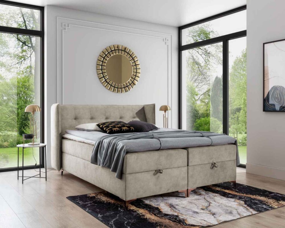 Continental lova "LOTOS" su įmontuotu čiužiniu smelio spalvos