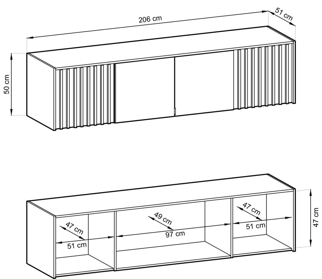 NELLY 4D antresolė spintai (Cashmere) 1