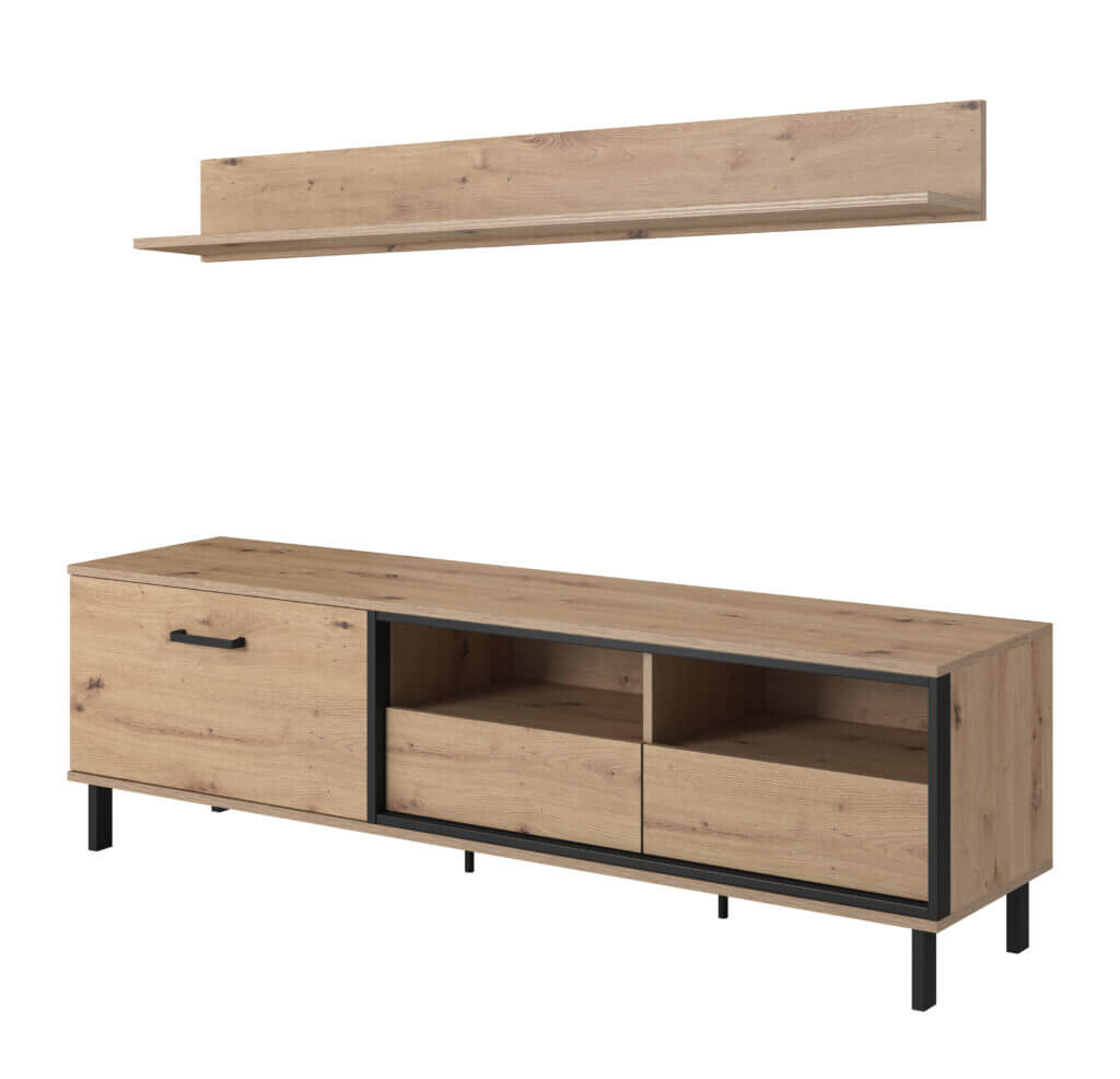 NEST RTV TV komoda + pakabinama lentyna