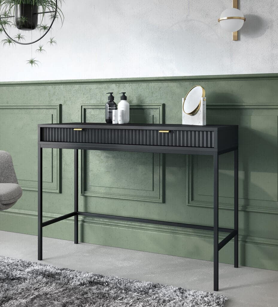 NOVA T104 kosmetinis staliukas-konsolė (Juoda)