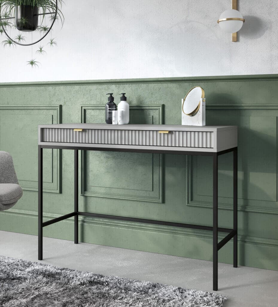 NOVA T104 kosmetinis staliukas-konsolė (Pilka)