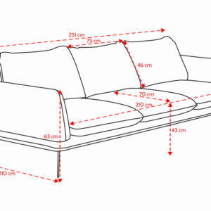 PORTIMAO 3V trivietė sofa (Jukee-167) #3