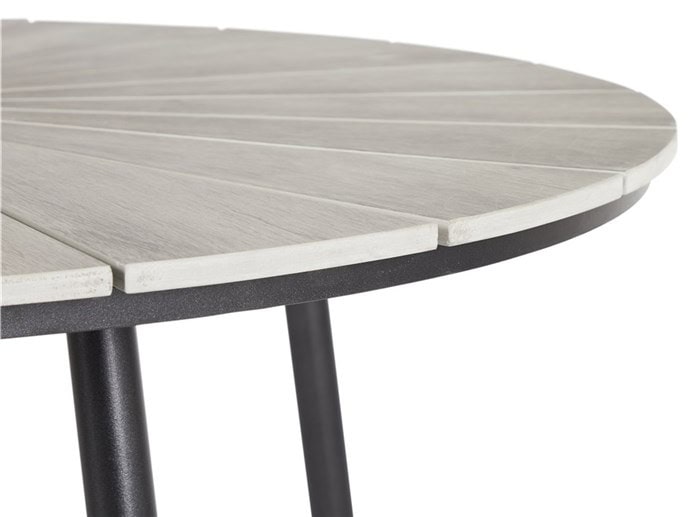Pilkas apvalus lauko stalas Ø120cm (624739) 3
