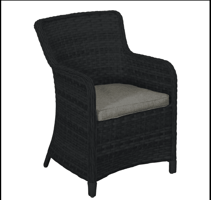 Pintas juodas lauko fotelis „Vila Tjorn” (625451)