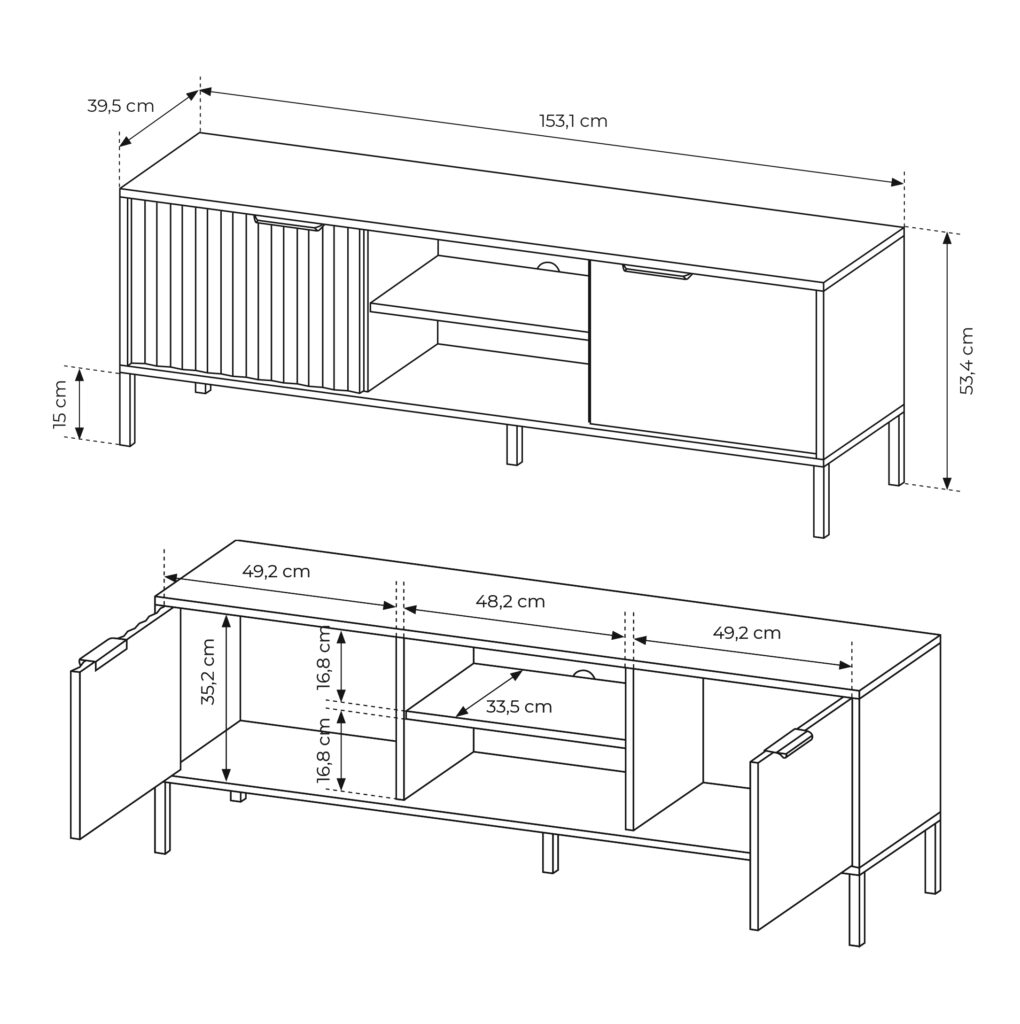 RAVE F TV komoda (Czarny/Artisan) #6
