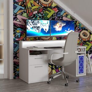 TEZAUR TZRB213B3-Z12M rašomasis-kompiuterinių žaidimų stalas su LED #1