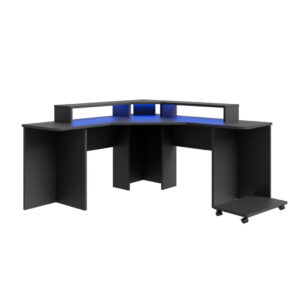 TEZAUR TZRB222B3-Z113 kampinis rašomasis-kompiuterinių žaidimų stalas su LED #2