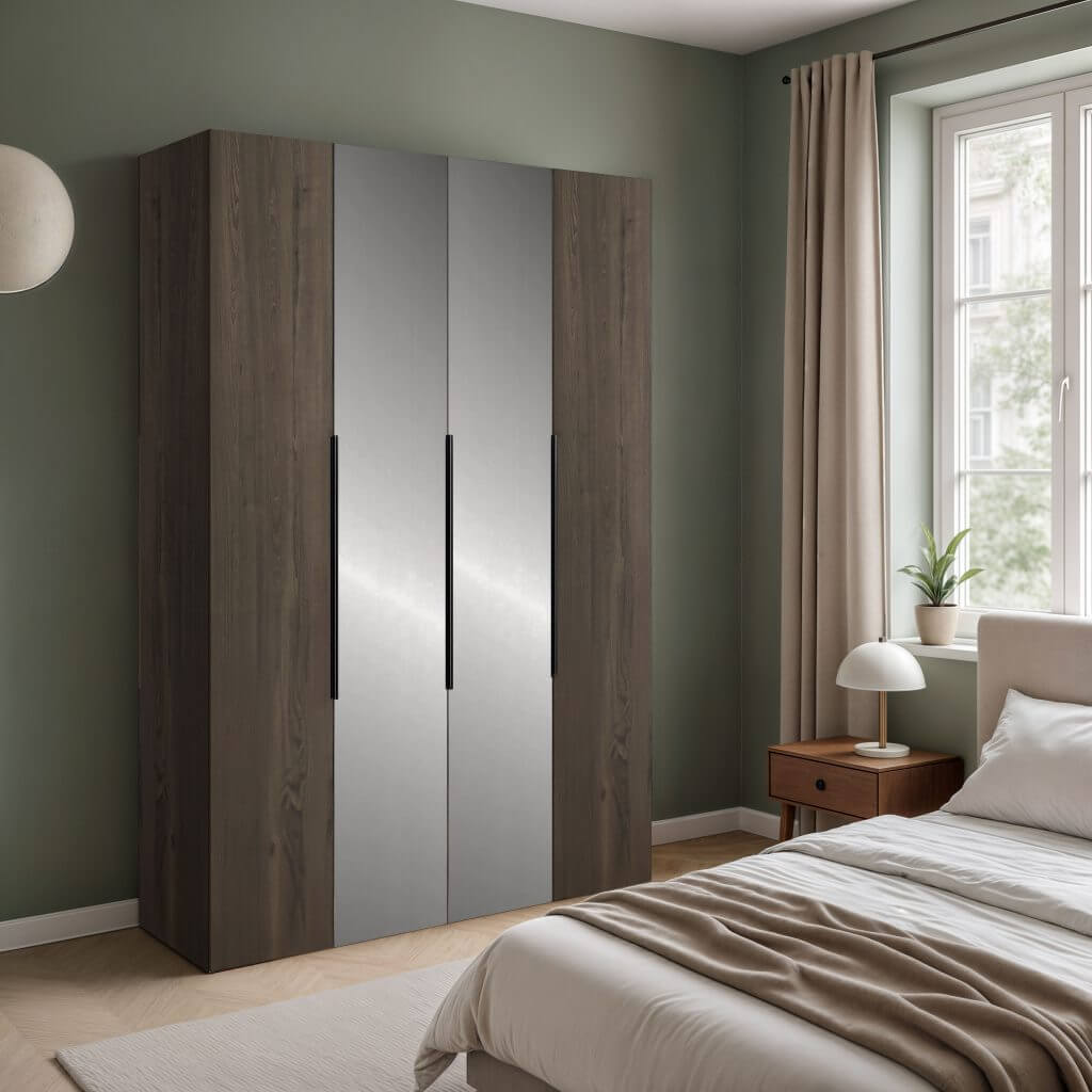 NICEA 160 spinta su 2 veidrodžiais (Windmill Dark) rudos spalvos