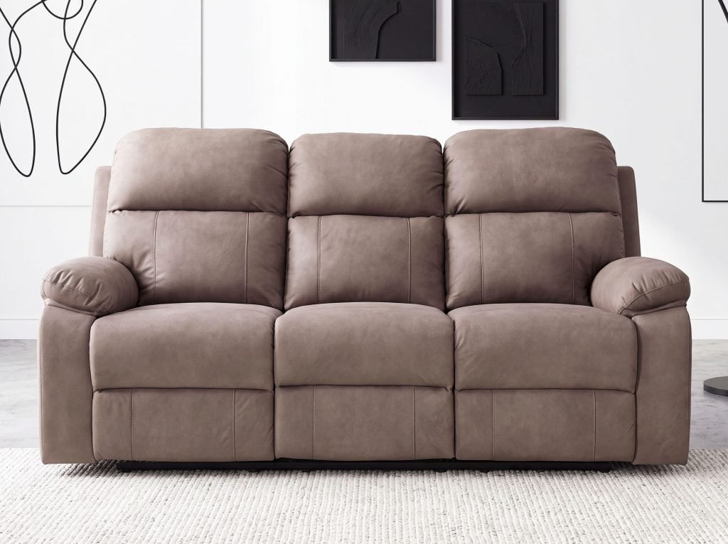 ARISTOCRAT-III (III gr.) trivietė sofa-reglaineris (K10-363 Šviesiai rudas) 2