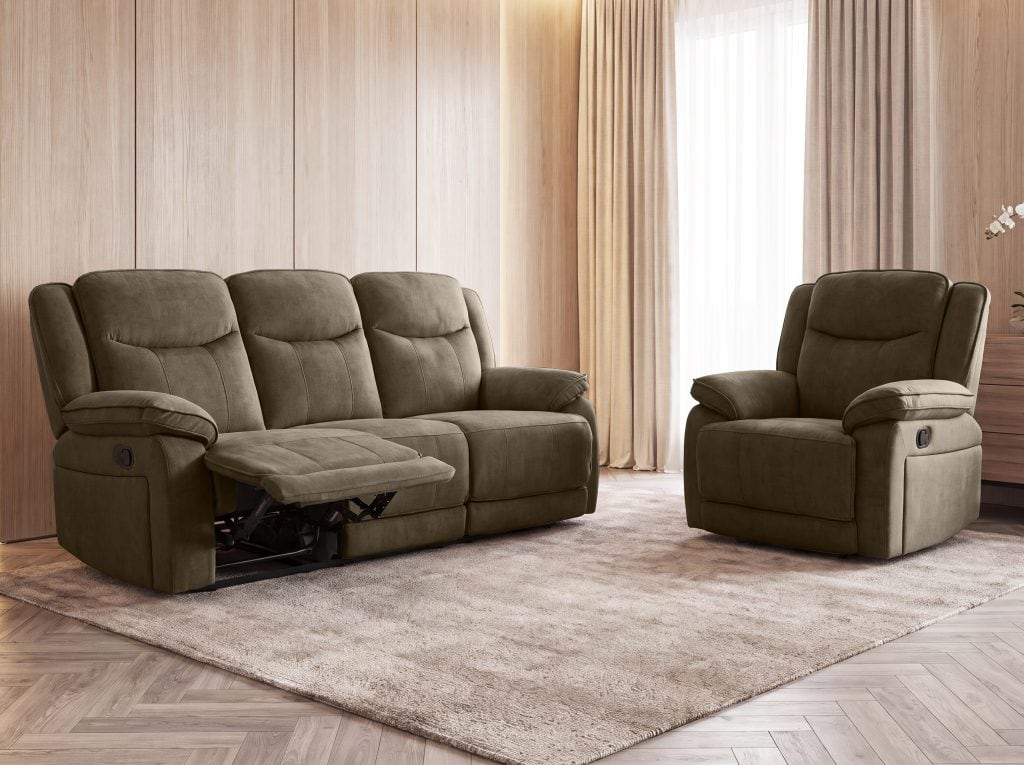 LANCASTER-III (II gr.) trivietė sofa-reglaineris (EDA828-05 Rudas) 2