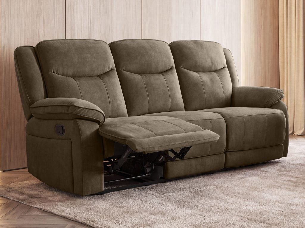 LANCASTER-III (II gr.) trivietė sofa-reglaineris (EDA828-05 Rudas)
