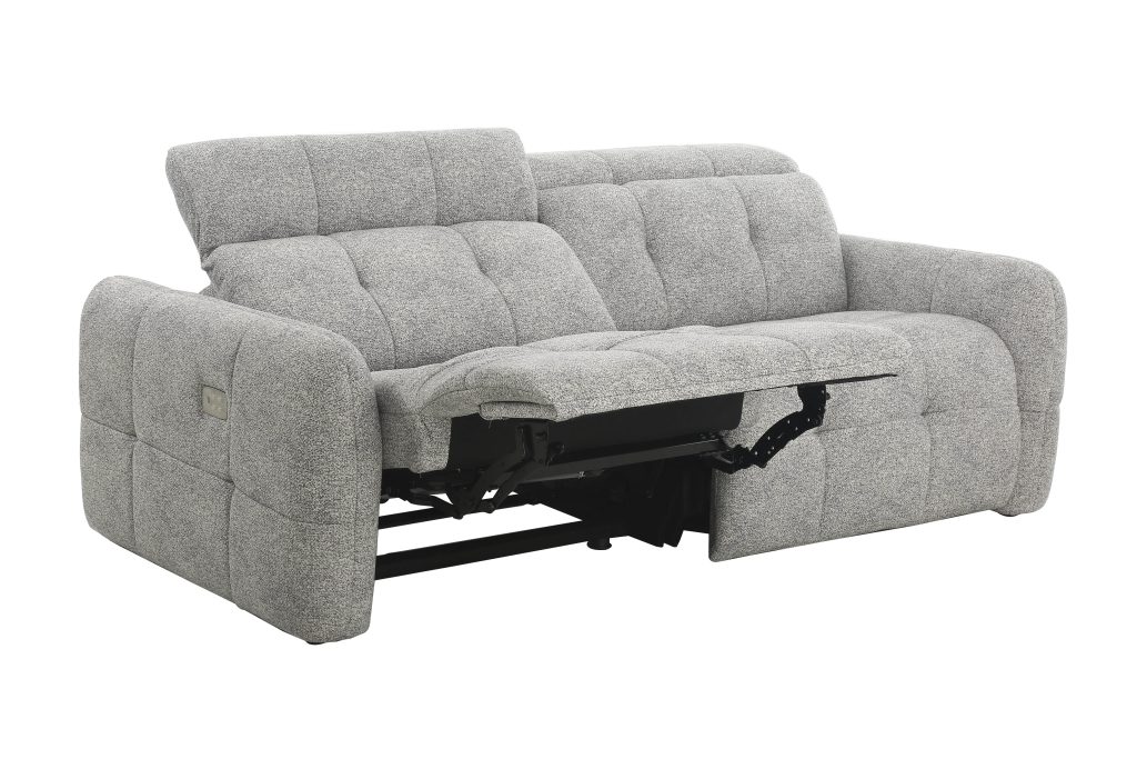 WINDSOR-III-E (II gr.) trivietė sofa-reglaineris (Leo-04 Šviesiai pilkas)