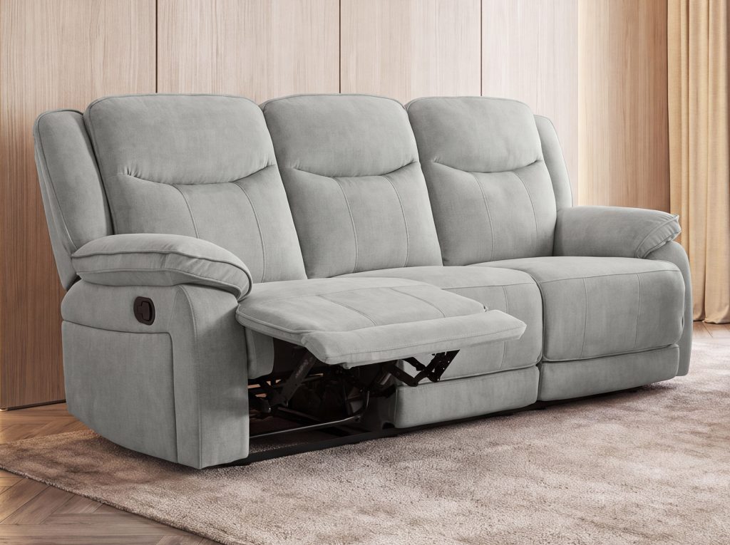 LANCASTER-III (II gr.) trivietė sofa-reglaineris (EDA828-10 Pilkas)