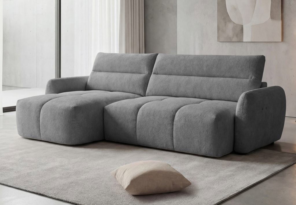 NUTI (II gr.) minkštas kampas su elektrine funkcija (Monte-90) K pilkos spalvos