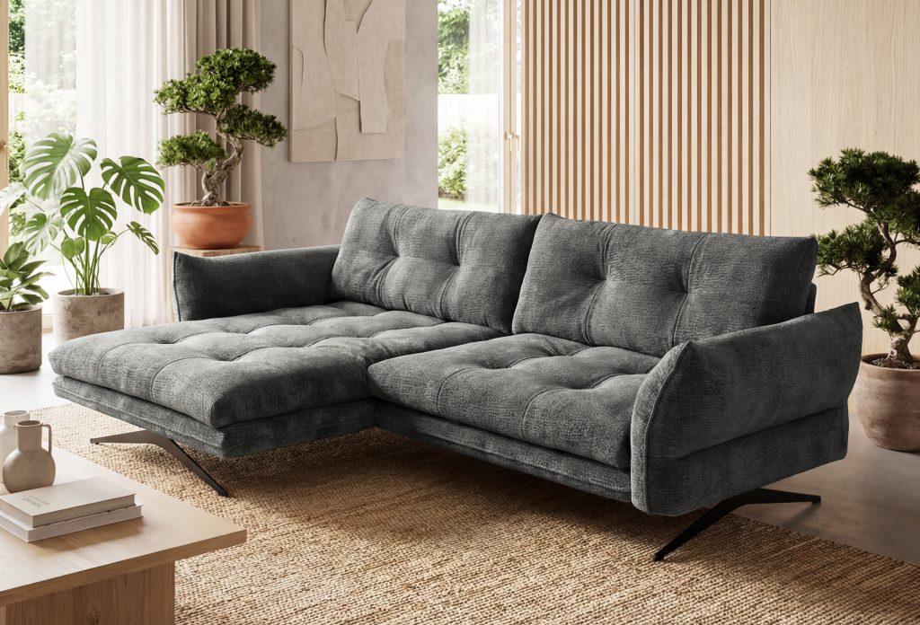 RODA (III gr.) minkštas kampas (Dress Me-18) K kairė pusė pilkas