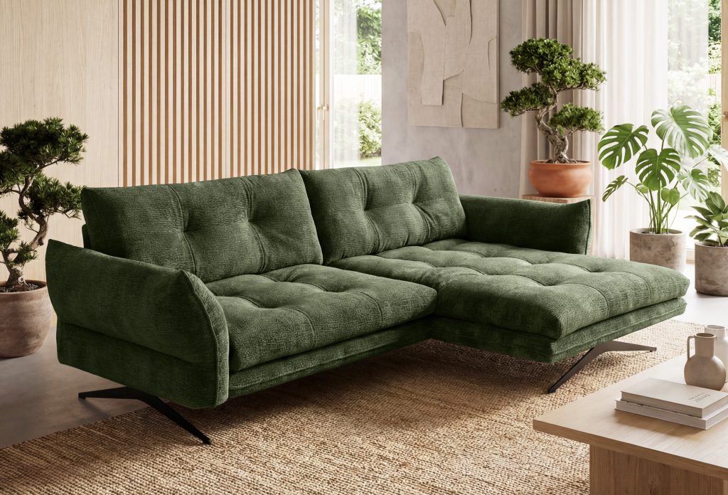 RODA (III gr.) minkštas kampas (Dress Me-19) D dešinė pusė žalios spalvos