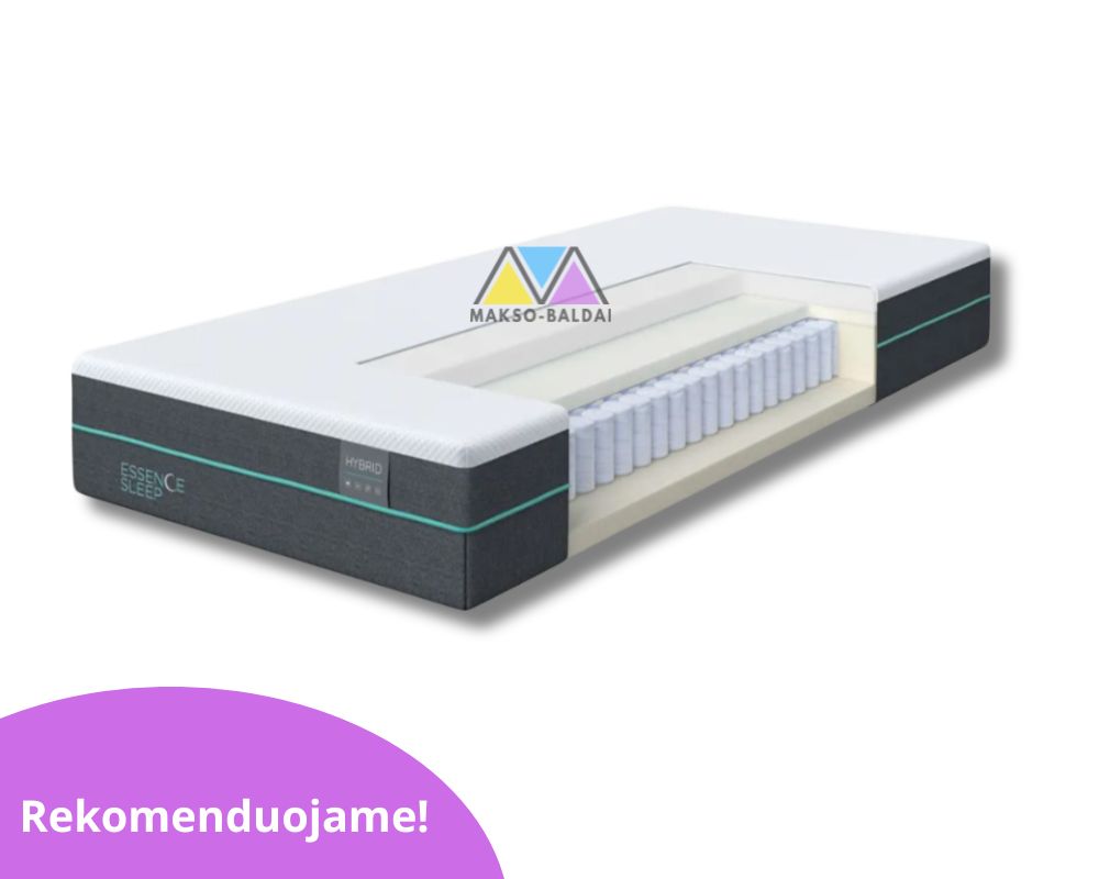 Čiužinys Essense sleep Hybrid vidutinio kietumo maksobaldai