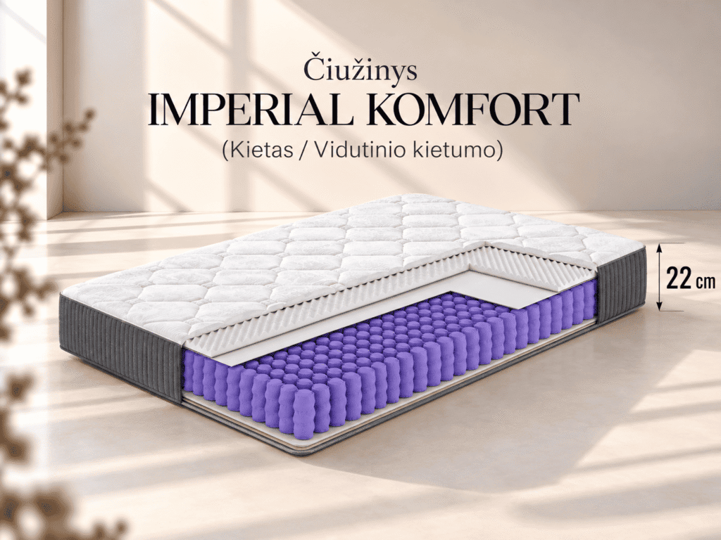 Čiužinys Imperial Komfort pjūvis iš arti