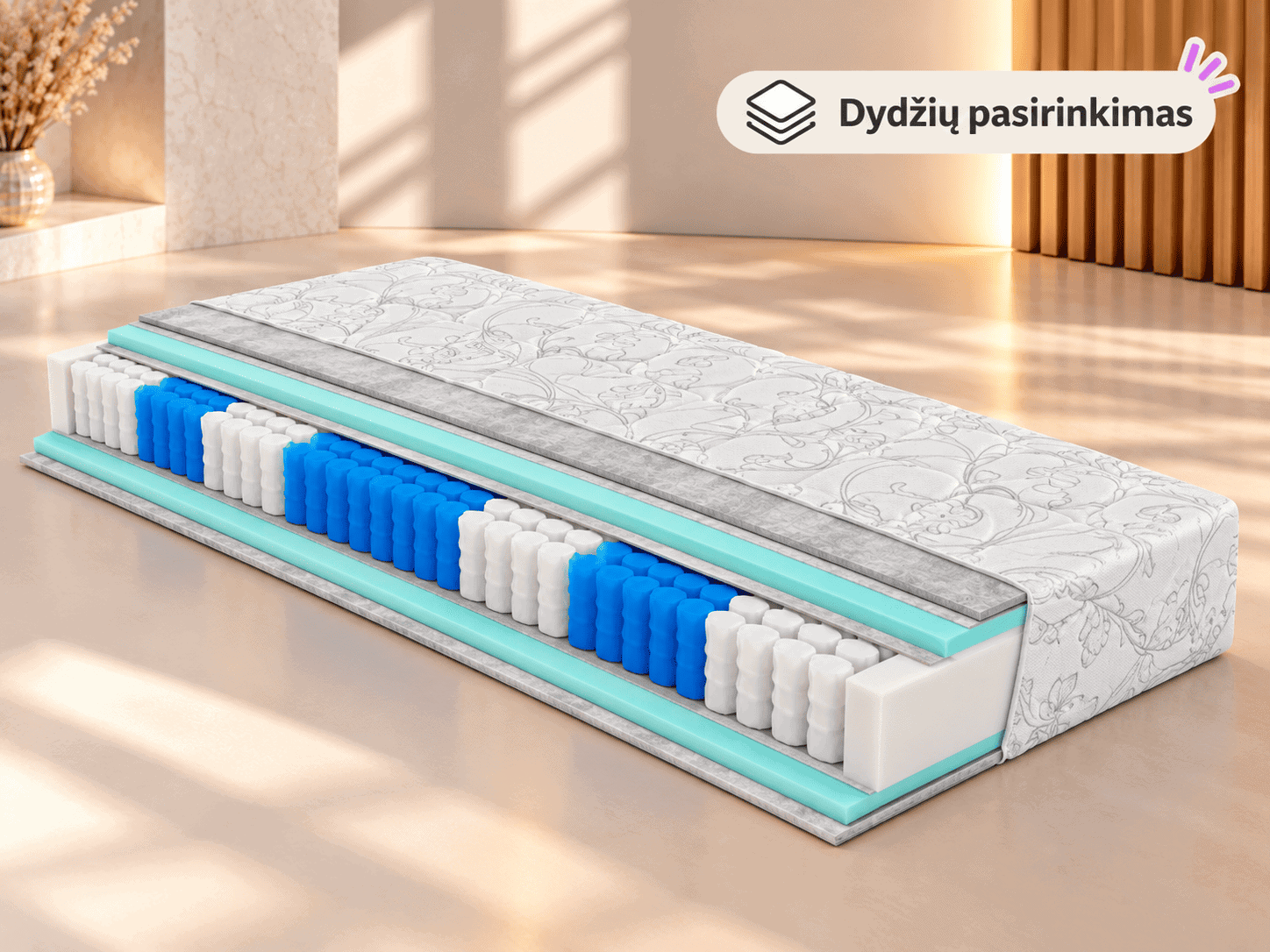 PIKASO čiužinys vidutinio kietumo