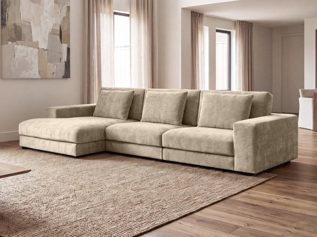 KAYALA 3+D (IV gr.) minkštas kampas (Dress Me Beige-15) K