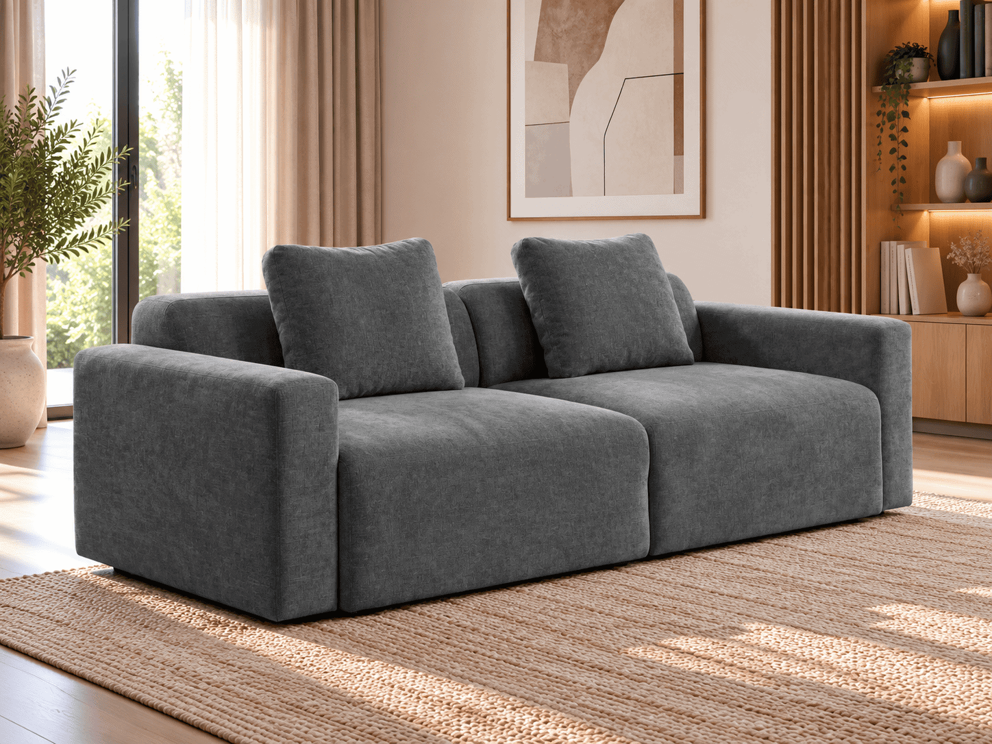 LUX 200 (III gr.) sofa-lova (Glory Anthracite-18) maksobaldai