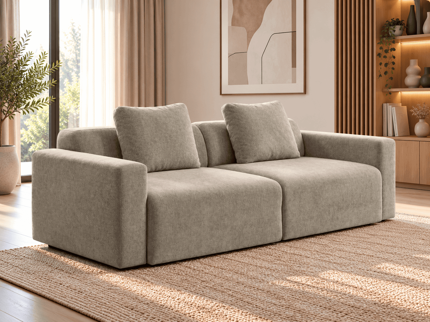 LUX 200 (III gr.) sofa-lova (Storm Beige-09) maksobaldai