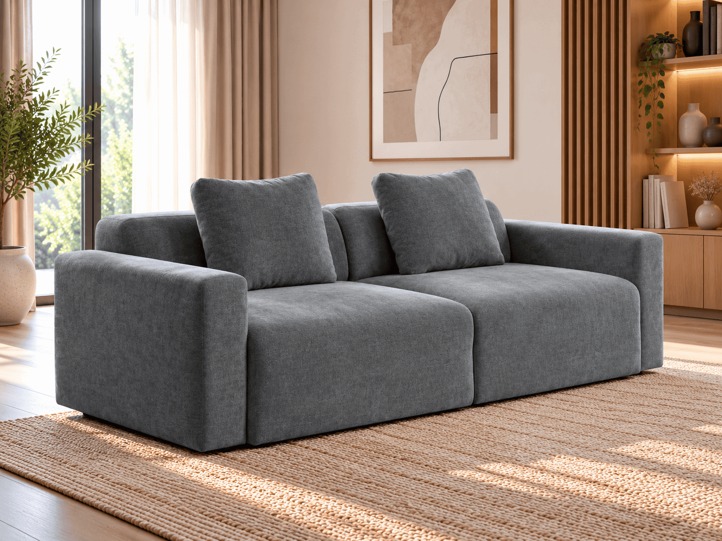 LUX 200 (III gr.) sofa-lova (Storm Graphite-97) maksobaldai