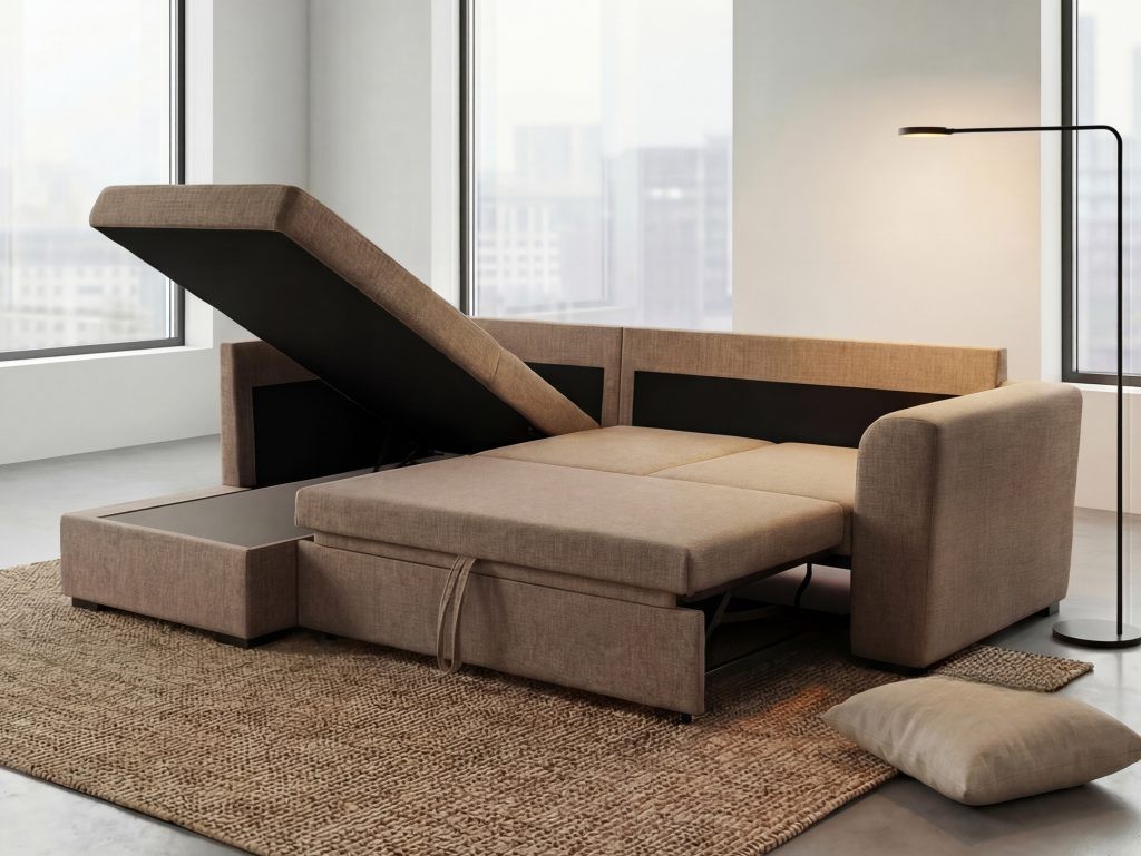 WILLIS OE (II gr.) minkštas kampas (Luis Wood-16) K pakelta patalynės dėžė