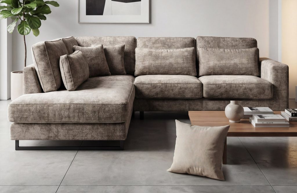 ICON (II gr) minkštas kampas (Kiara-855) K iš priekio kairės pusės