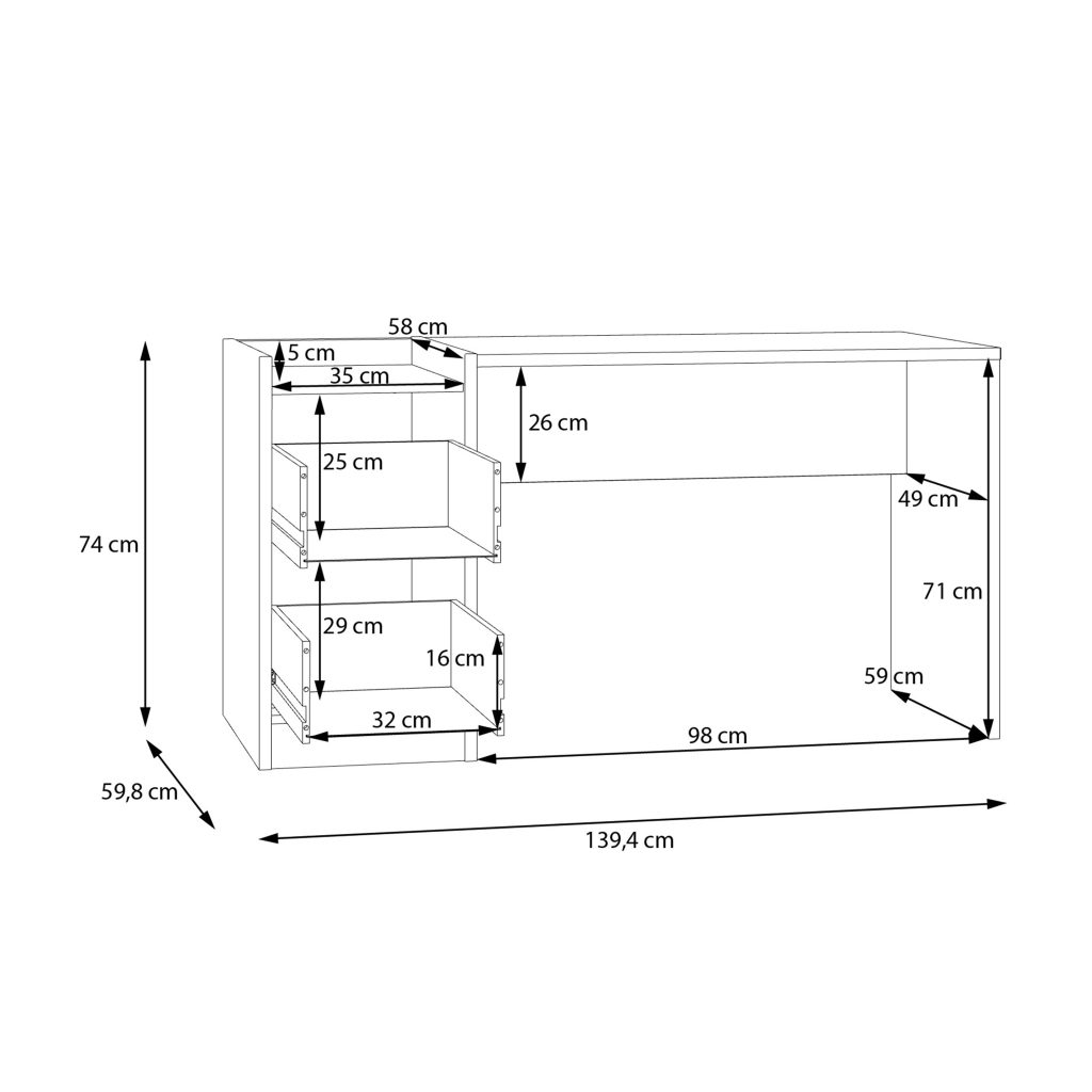 COXIM CXMB121L-M635 rašomasis stalas - Image 6