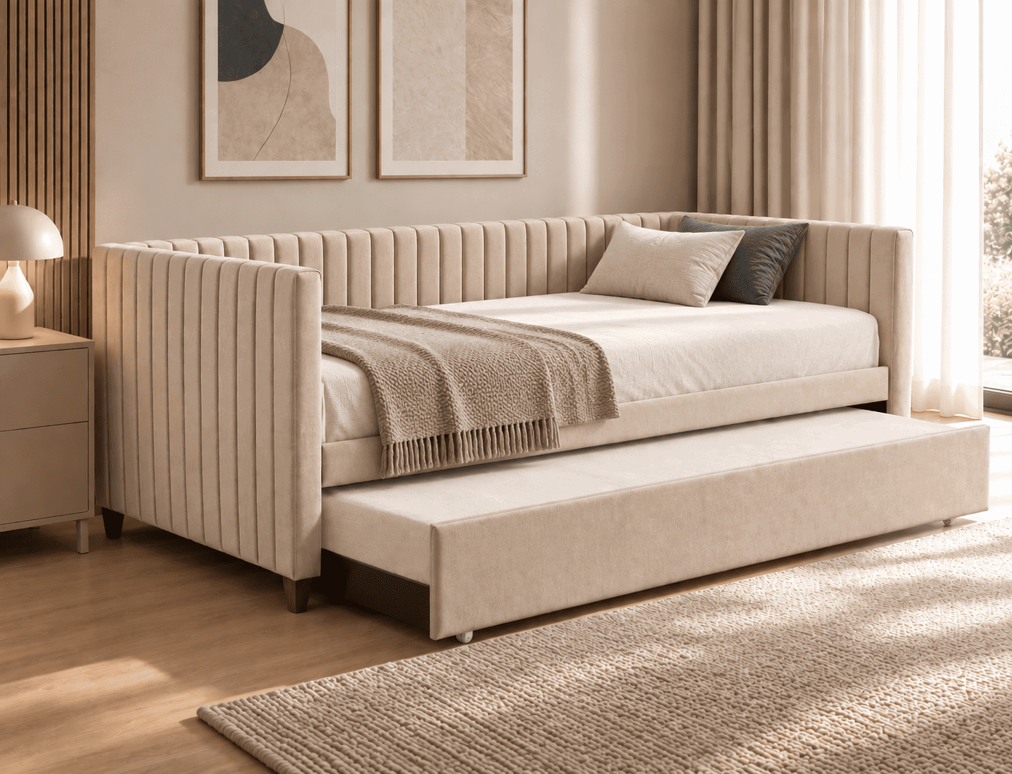 Lova-tachta DELINE 90x200 rusva interjere