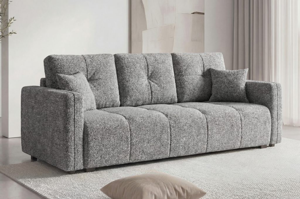 LONDON-3R (V gr.) sofa-lova (Trivello-35) šviesiai pilkos spalvos