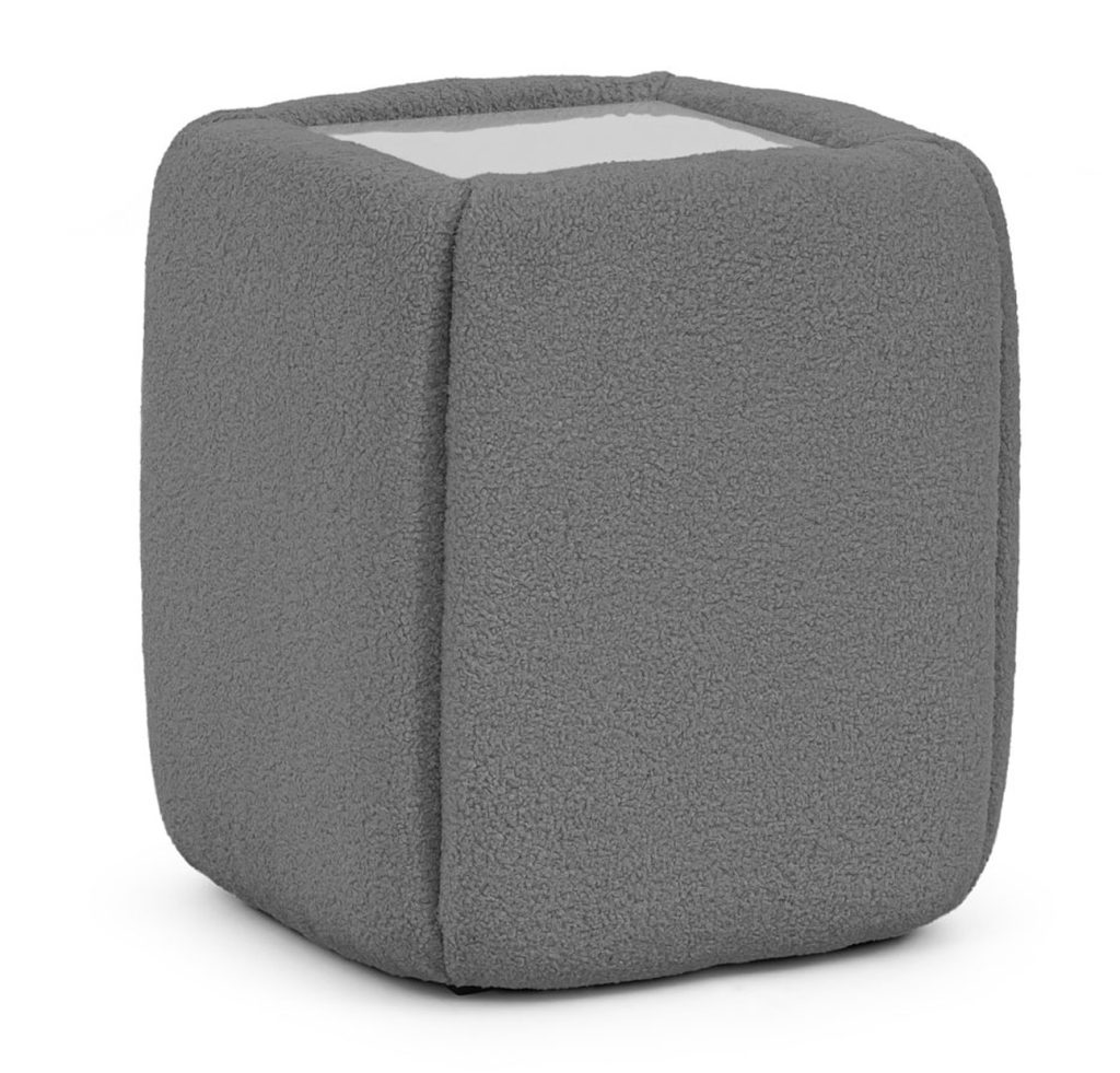 BIANCO-NS (III gr.) naktinis staliukas (Lambi-12) pilkos spalvos iš priekio