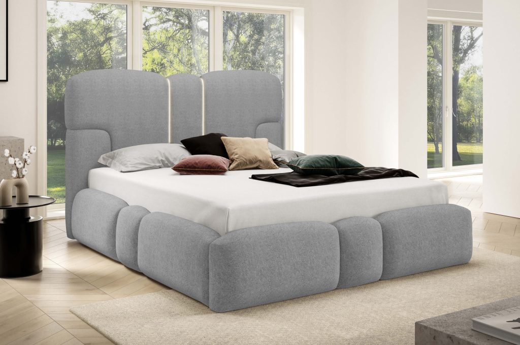 MONTI 160 (IV gr.) lova su LED apšvietimu (Doha-16) interjere