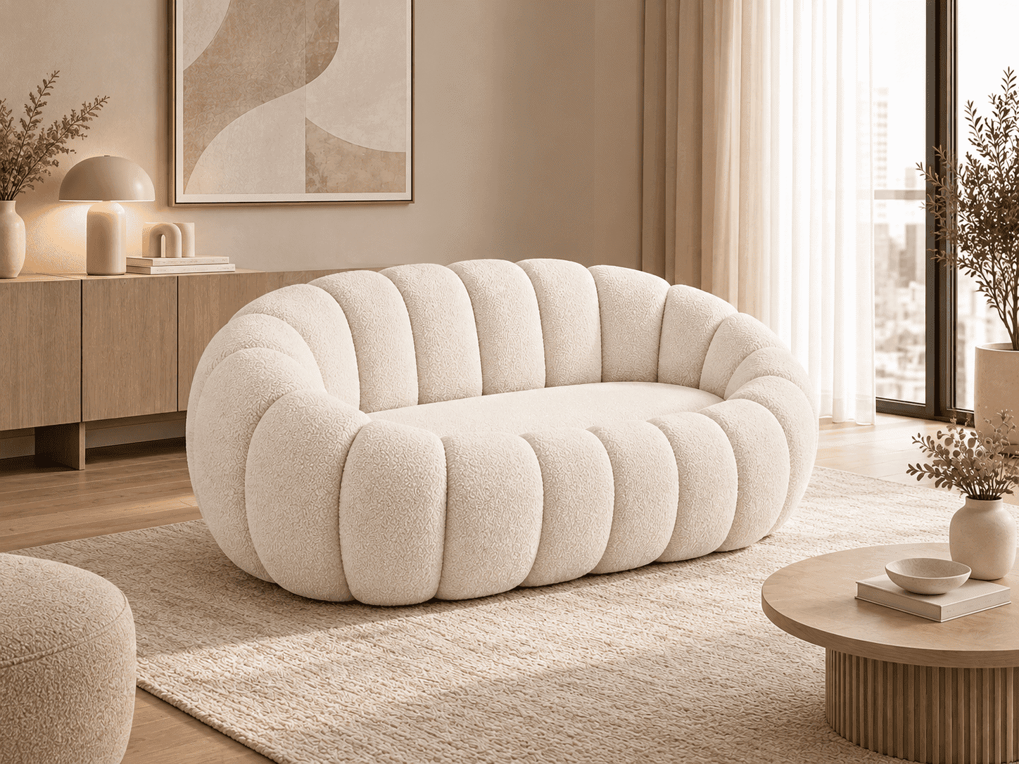 GASPAR-XL dvivietė sofa (Baltas) 01