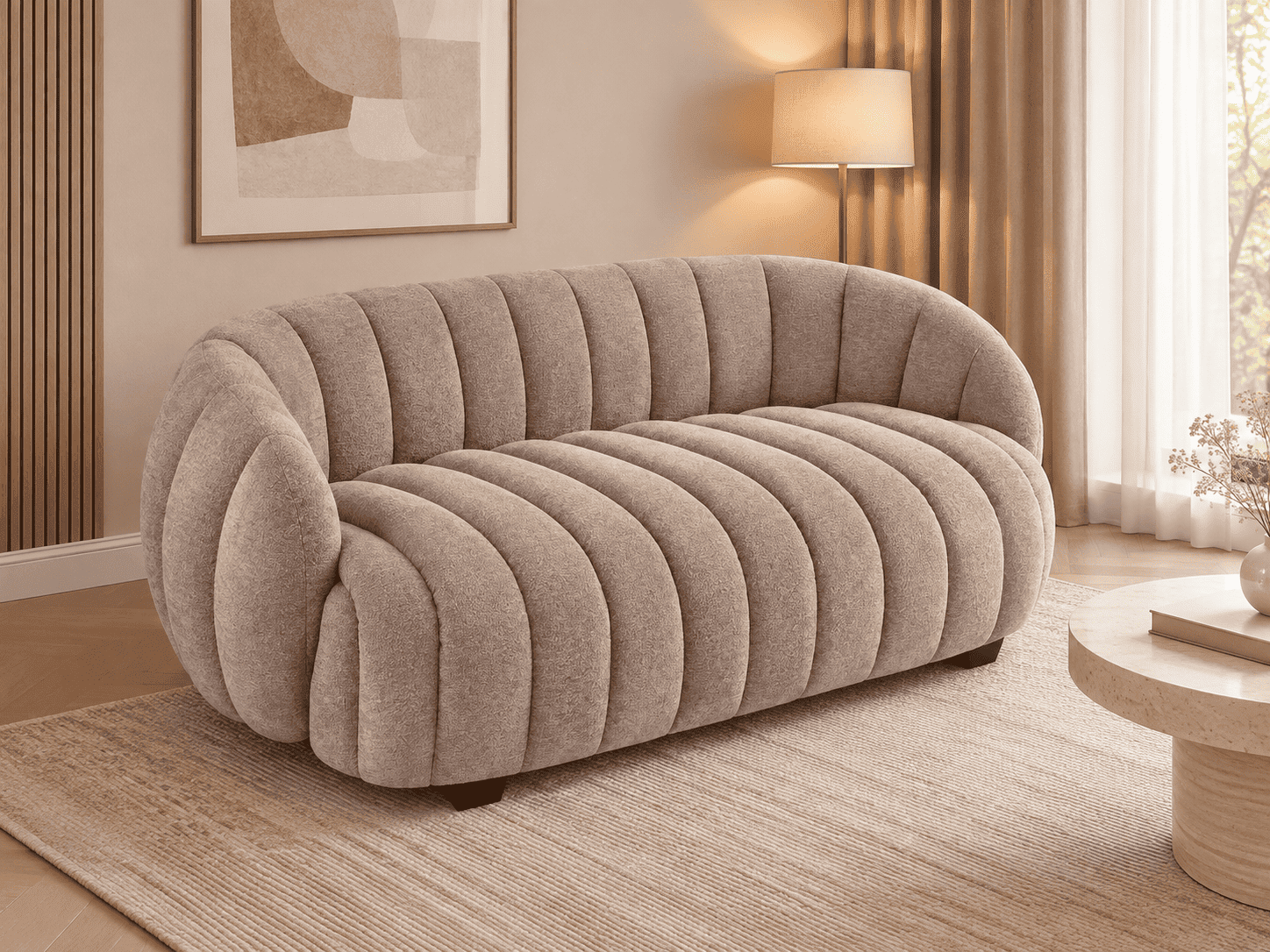 FRASER-XL dvivietė sofa (Tamsiai rusvas) 01