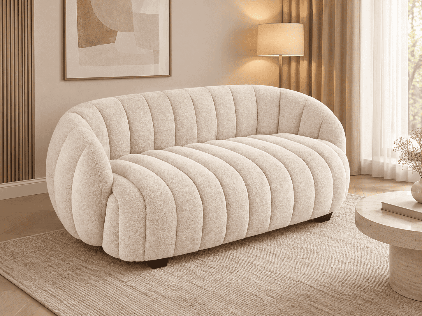 FRASER-XL dvivietė sofa (Baltas) 01