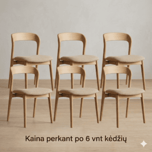 6 vnt. kėdžių kaina