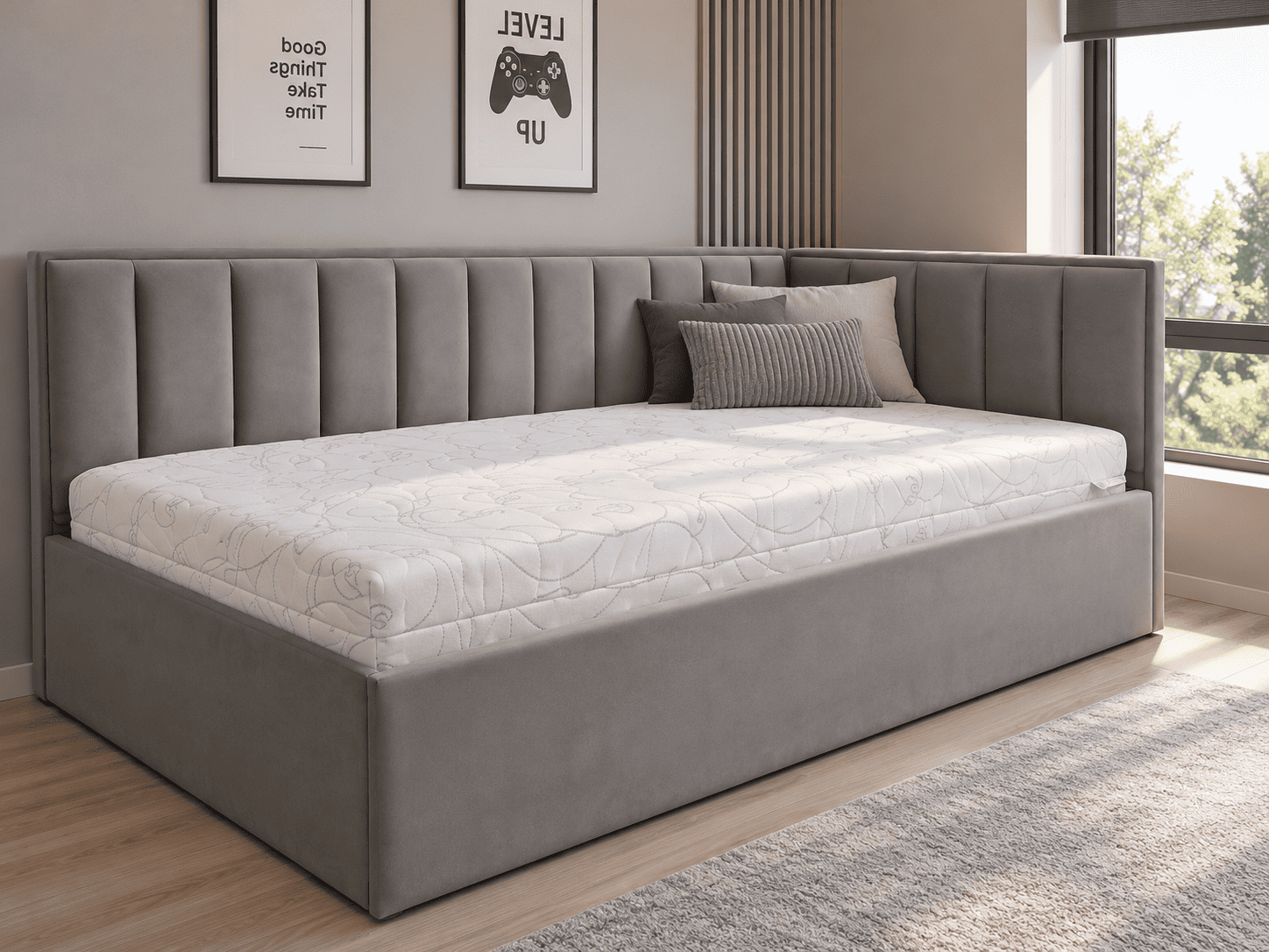 Viengulė lova ETNA MINI 90x200 interjere